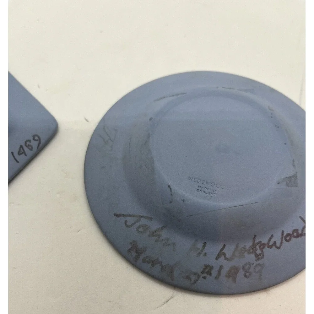 Two‎ Wedgwood Small Plates Signed By John H. Wedgwood March 27, 1989